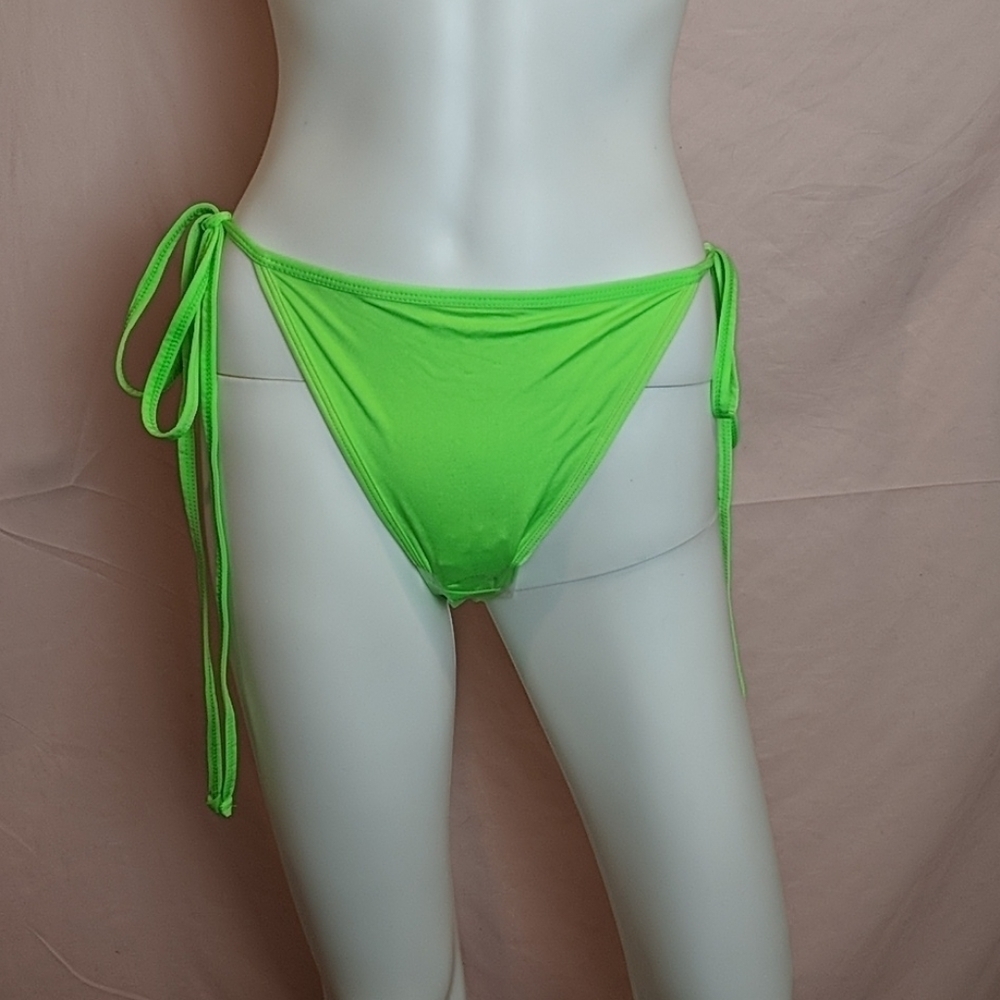 PrettyLittleThing Green Tie Side Mix and Match Bikini Bottoms